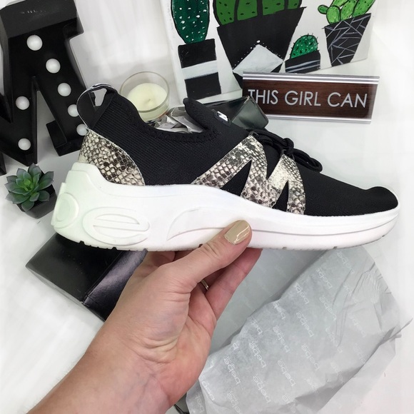 LAST 1 Bebe Sport Snake Black Leylan Sneaker 8 - Picture 3 of 11